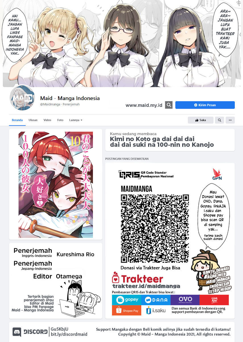 Kimi no Koto ga Dai Dai Dai Dai Daisuki na 100-ri no Kanojo chapter 100